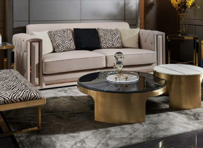Hocker Zebra Wohnzimmer Edelstahl Neu Modern Design Möbel Luxus